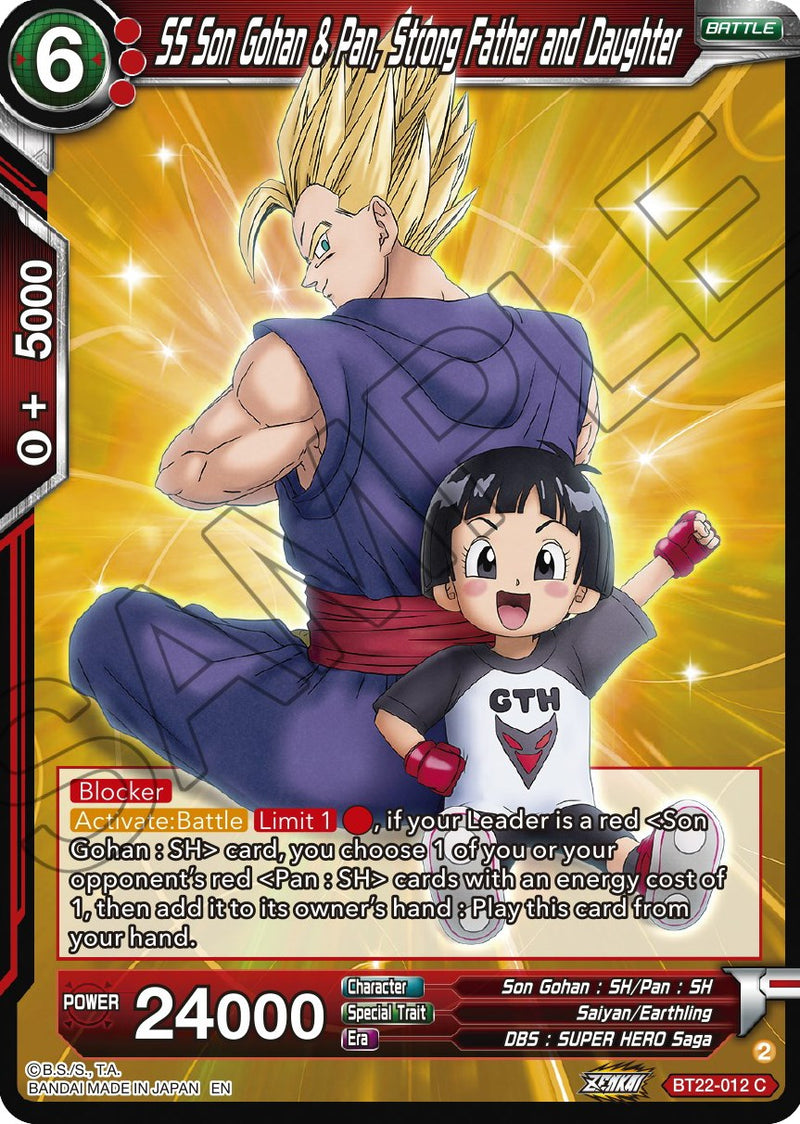 SS Son Gohan & Pan, Strong Father and Daughter (BT22-012) [Critical Bl